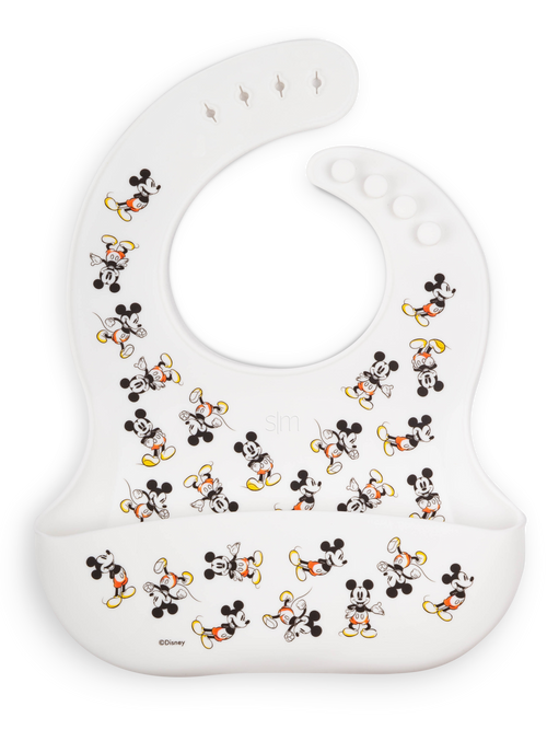 Bennett Silicone Bib - Mickey Mouse Retro